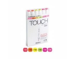 Набор BRUSH Touch Twin 6 цветов флюоресцентные