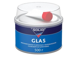 Шпатлевка Glas SOLID со стекловолокном 0.5кг  /24