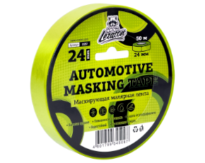 Лента малярная маскирующая LERATON зеленая 24мм