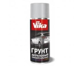 Грунтовка акрил. универсальная СЕРАЯ Vika аэроз. 520мл  (400мл полезный объем) /6