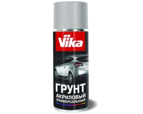 Грунтовка акрил. универсальная БЕЛАЯ Vika аэроз. 520мл (400мл полезный объем) /в кор.6