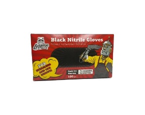 Перчатки нитриловые, черные LERATON, XL 50пар