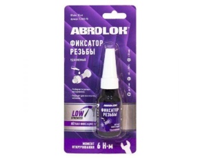 Фиксатор резьбы ABRO ФИОЛЕТОВЫЙ (удаляемый) 10мл TL-010-PU  /в кор.12