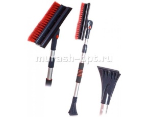 Щетка для снега City UP CA-85 с скребком Snow brush &amp; ice scraper DELUXE. /в кор.12