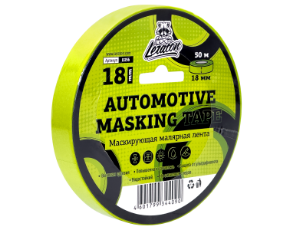 Лента малярная маскирующая LERATON зеленая 18мм