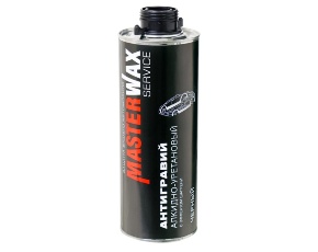Антигравий алкидно-уретановый MW Service 313 евробаллон  ЧЕРНЫЙ с эффектом шагрени 1,0 л/1,0 кг /12