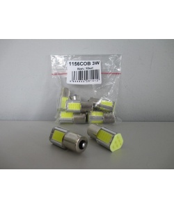 BA15s (P21W) 1 конт 4 СОВ диода 3W, белая (поворот, стоп-сигнал) 12v (21w) Лампа светодиодная/10