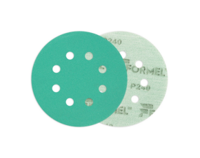 Круг абразивный FORMEL FILM  P240 на пленочной основе d125мм 8 отв. /в уп.100
