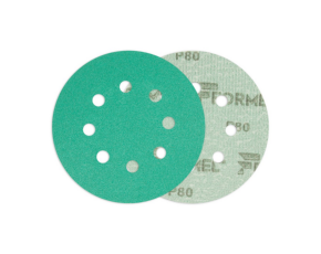 Круг абразивный FORMEL FILM  P80 на пленочной основе d125мм 8 отв. /в уп.100