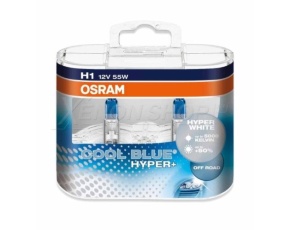 H1 (55) P14.5s COOL BLUE HYPER+off road 12V OSRAM