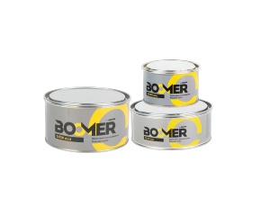 Шпатлевка BOOMER ALU  полиэфирная наполняющая, с алюминиевым пигментом 0,5+0,015 кг /18