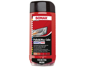 Полироль SONAX цветной с воском красный NanoPro  0,5л