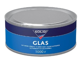 Шпатлевка Glas SOLID со стекловолокном 1кг  /10
