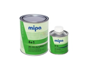 Грунт филлер MIPA 4+1 2K-HS-Acrylfiller акриловый темно-серый RAL1л в компл.с БЫСТРЫМ отв. H10 0,25л